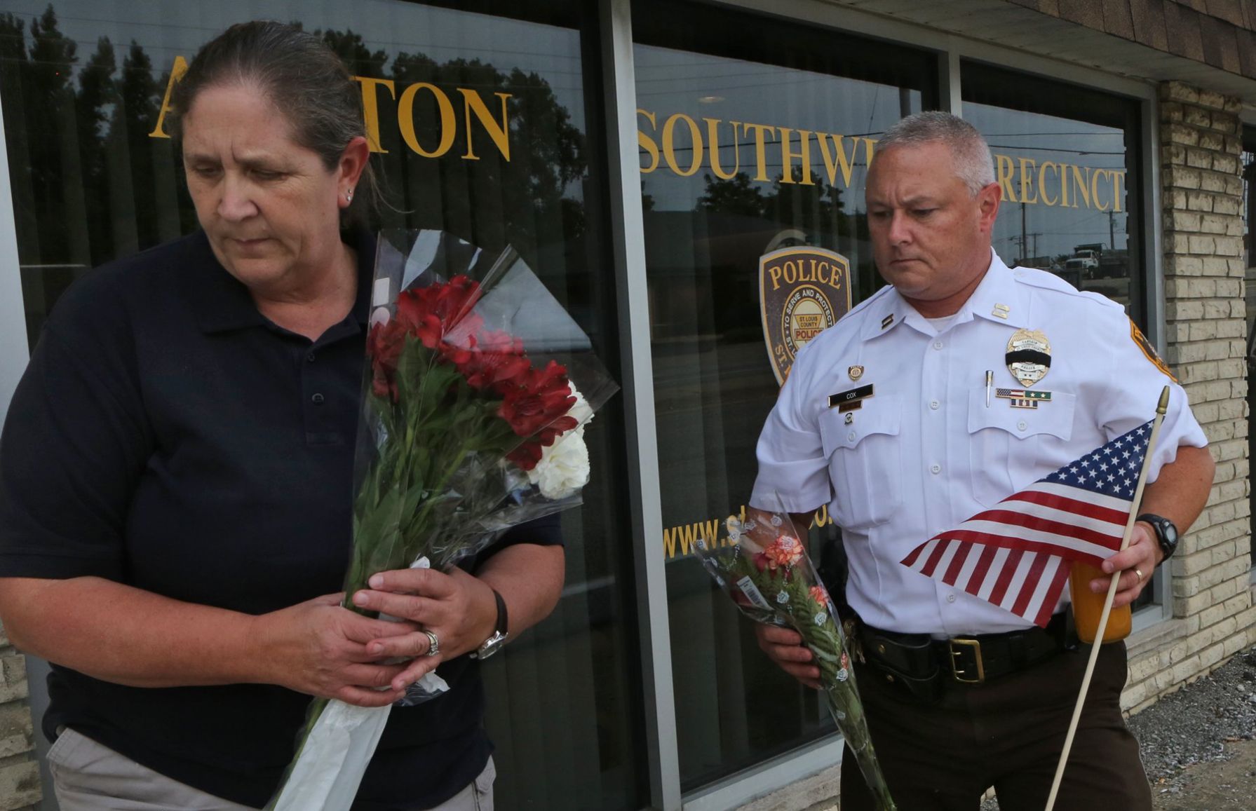 Memorial set up for slain county officer